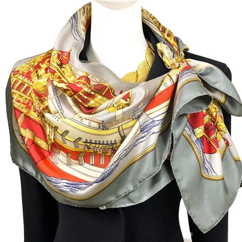 hermes grand marine scarf vintage carre|Hermes Silk Scarf Grande Marine Vintage .